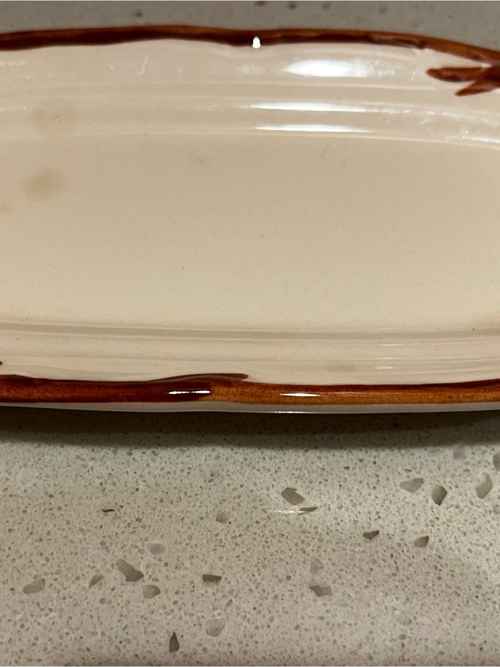 Franciscan Apple theme Covered Butter Dish in Cream with Red - Picture 3 of 6